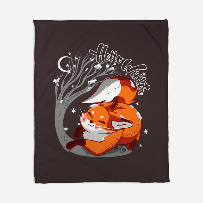 Hello Wild Winter-none fleece blanket-heydale