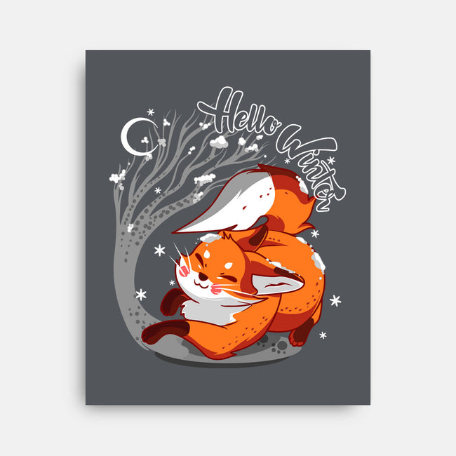 Hello Wild Winter-none stretched canvas-heydale