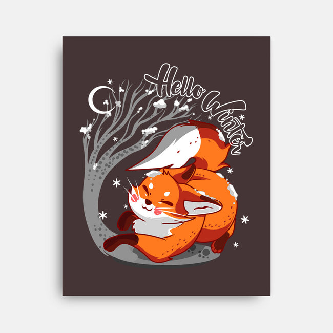 Hello Wild Winter-none stretched canvas-heydale