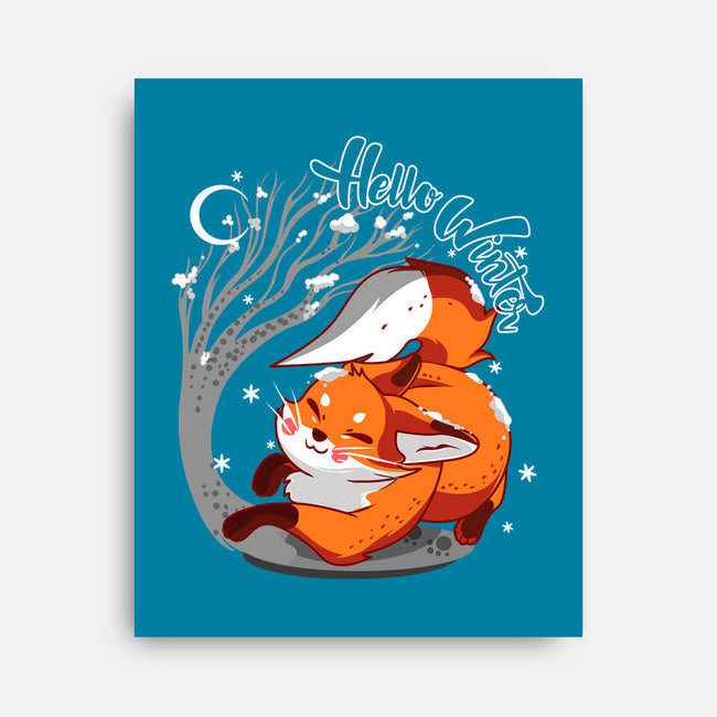 Hello Wild Winter-none stretched canvas-heydale