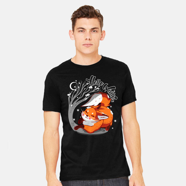 Hello Wild Winter-mens heavyweight tee-heydale