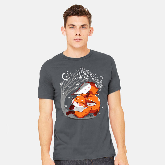 Hello Wild Winter-mens heavyweight tee-heydale