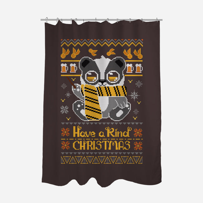 Kind Christmas-none polyester shower curtain-ricolaa