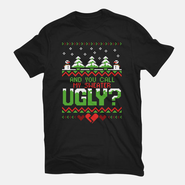 You Call Me Ugly?-mens basic tee-theteenosaur