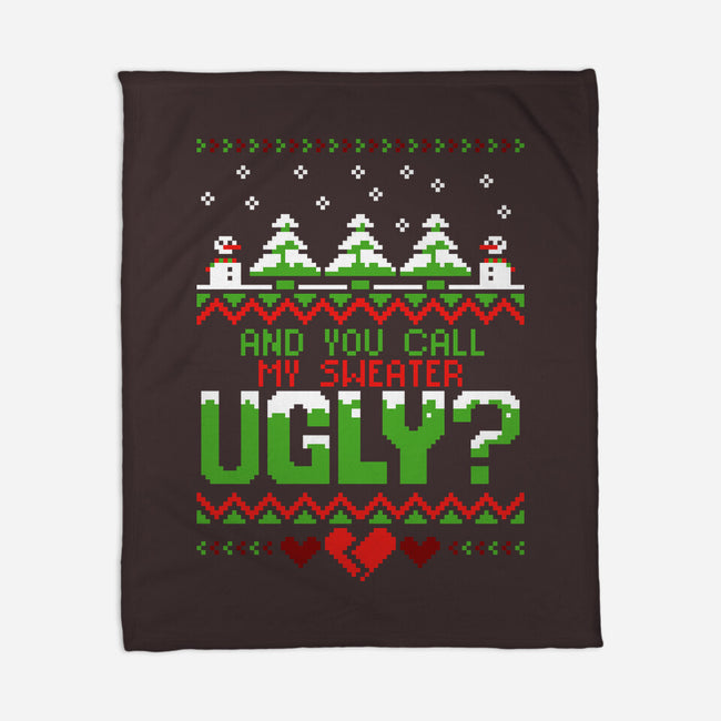 You Call Me Ugly?-none fleece blanket-theteenosaur