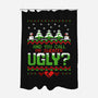 You Call Me Ugly?-none polyester shower curtain-theteenosaur
