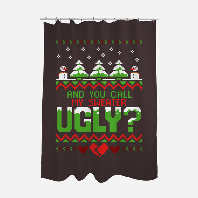 You Call Me Ugly?-none polyester shower curtain-theteenosaur