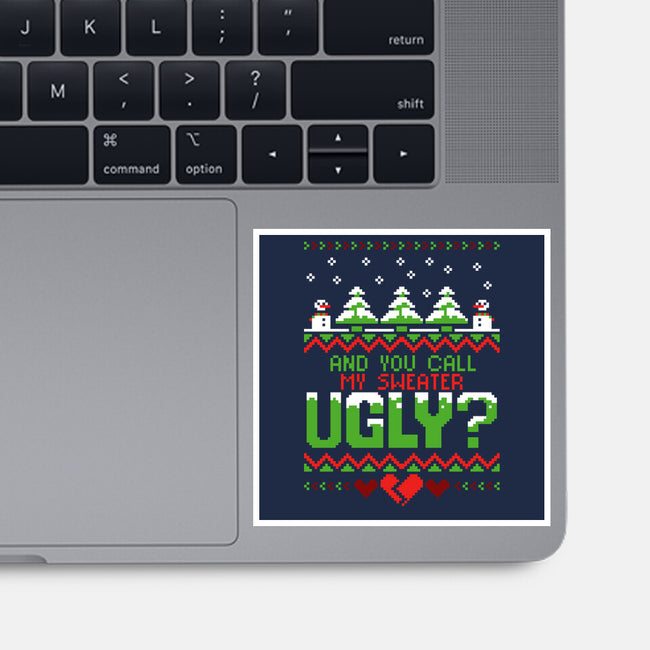 You Call Me Ugly?-none glossy sticker-theteenosaur