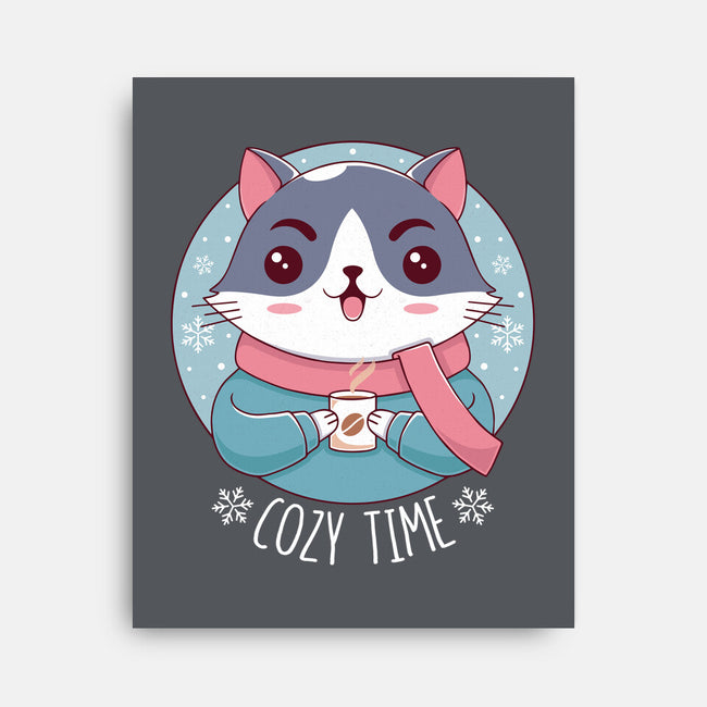 The Coziest Time-none stretched canvas-Alundrart