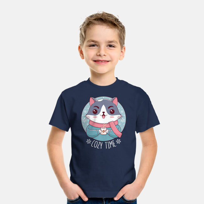 The Coziest Time-youth basic tee-Alundrart