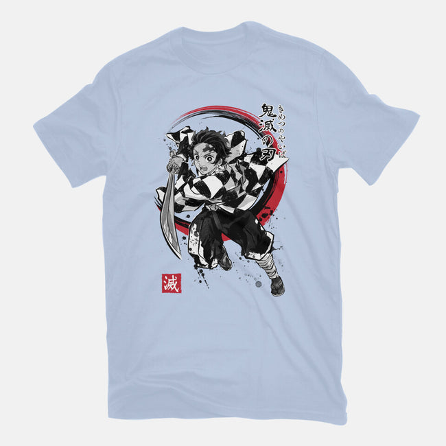 Demon Slayer Sumi-E-mens basic tee-DrMonekers