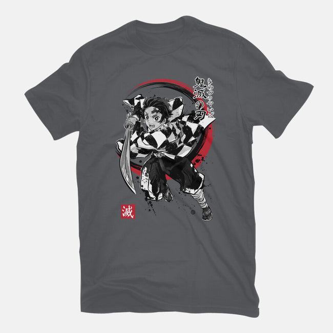 Demon Slayer Sumi-E-mens basic tee-DrMonekers