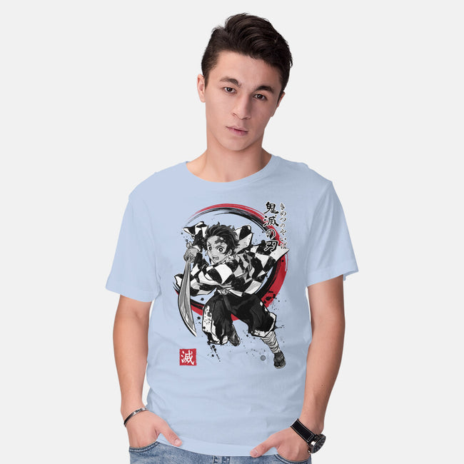 Demon Slayer Sumi-E-mens basic tee-DrMonekers
