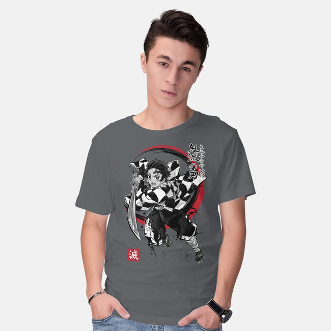 Demon Slayer Sumi-E-mens basic tee-DrMonekers