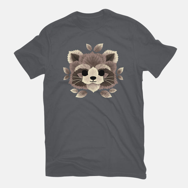 Raccoon Of Leaves-womens fitted tee-NemiMakeit