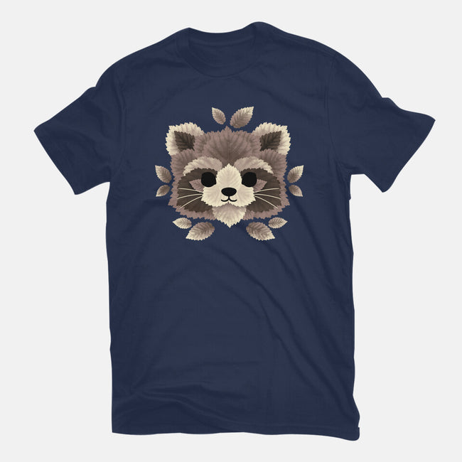 Raccoon Of Leaves-mens basic tee-NemiMakeit
