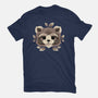 Raccoon Of Leaves-womens fitted tee-NemiMakeit