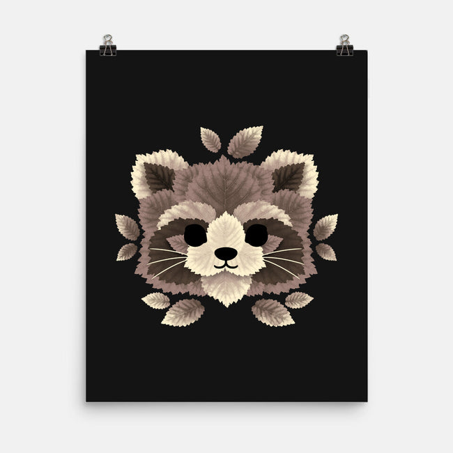 Raccoon Of Leaves-none matte poster-NemiMakeit