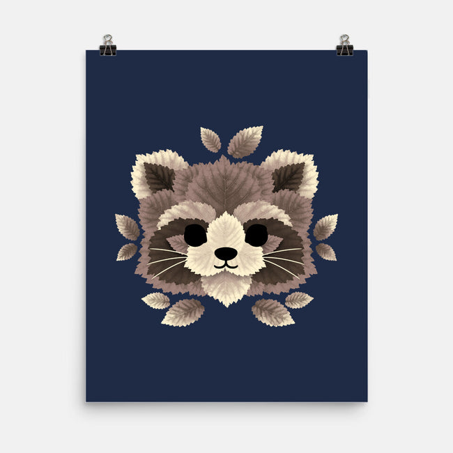 Raccoon Of Leaves-none matte poster-NemiMakeit