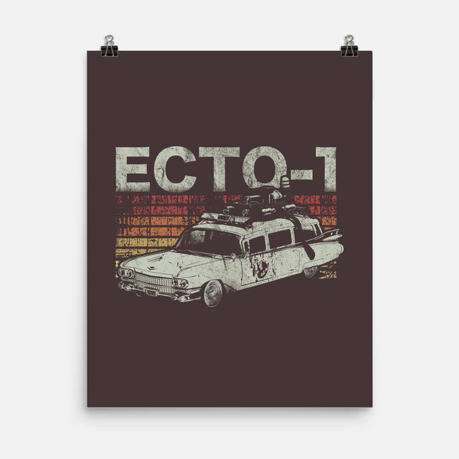 Retro Ecto-1-none matte poster-fanfreak1