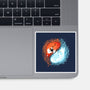 Autumn And Winter Fox-none glossy sticker-IKILO