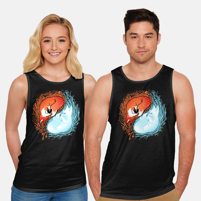 Autumn And Winter Fox-unisex basic tank-IKILO