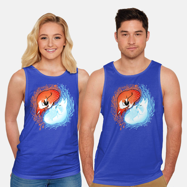 Autumn And Winter Fox-unisex basic tank-IKILO