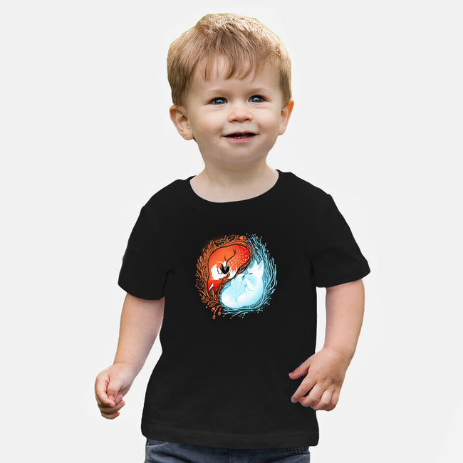 Autumn And Winter Fox-baby basic tee-IKILO