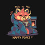 Happy Place Fireplace-none stretched canvas-TechraNova