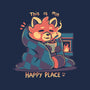 Happy Place Fireplace-womens fitted tee-TechraNova