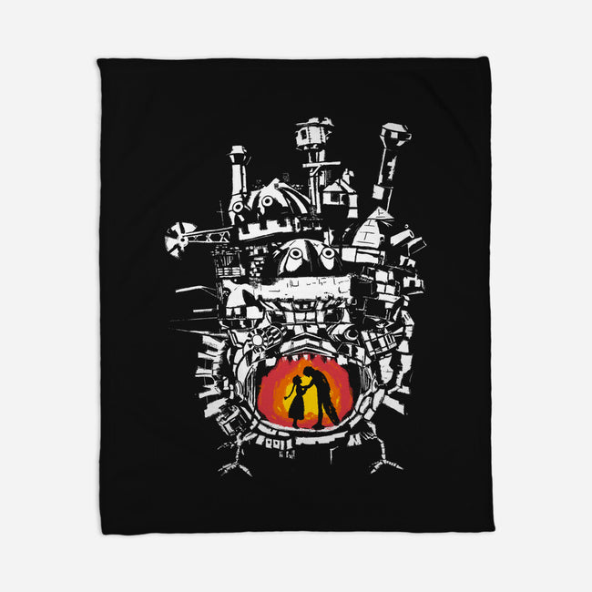 Howl's Castle-none fleece blanket-RamenBoy