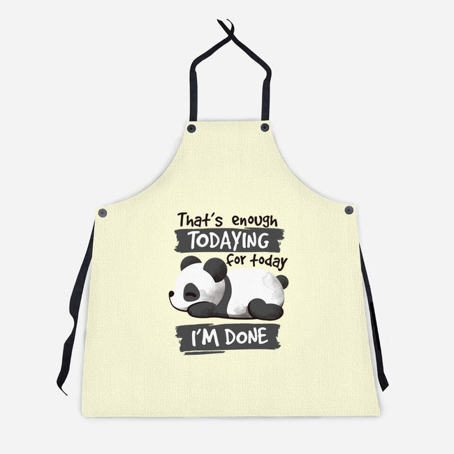 Enough Todaying-unisex kitchen apron-NemiMakeit