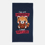Insensitive Red Panda-none beach towel-NemiMakeit