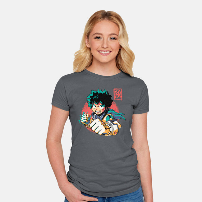 Detroit Smash-womens fitted tee-Corgibutt