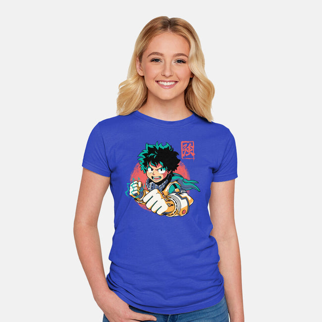 Detroit Smash-womens fitted tee-Corgibutt