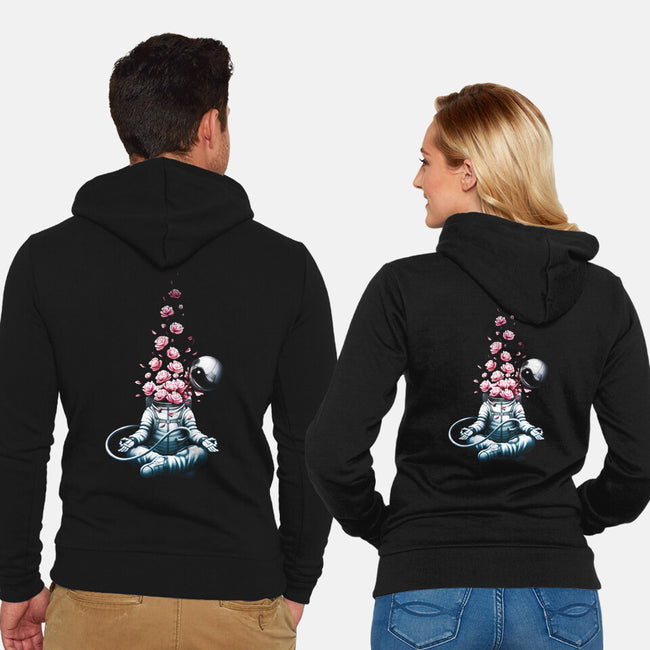 Astro Meditation Roses-unisex zip-up sweatshirt-tobefonseca