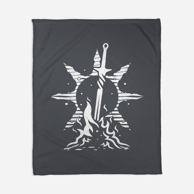 Praise The Bonfire-none fleece blanket-Logozaste