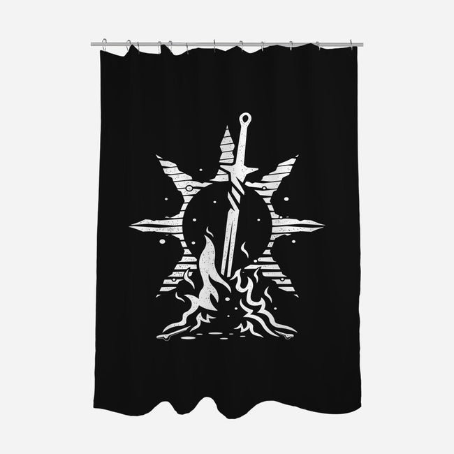 Praise The Bonfire-none polyester shower curtain-Logozaste