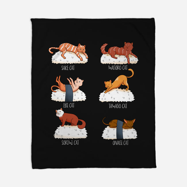 Sushi Cat-none fleece blanket-FunkVampire