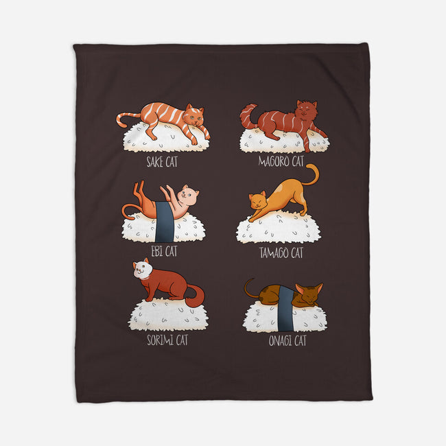 Sushi Cat-none fleece blanket-FunkVampire