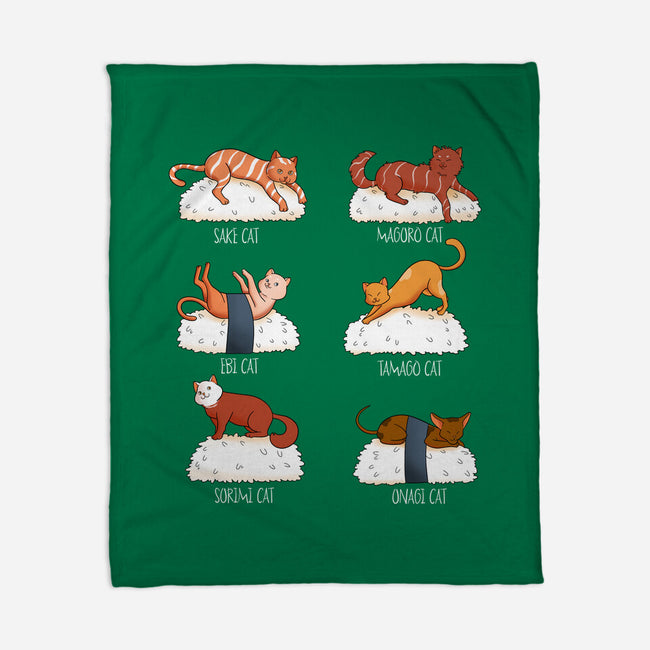 Sushi Cat-none fleece blanket-FunkVampire