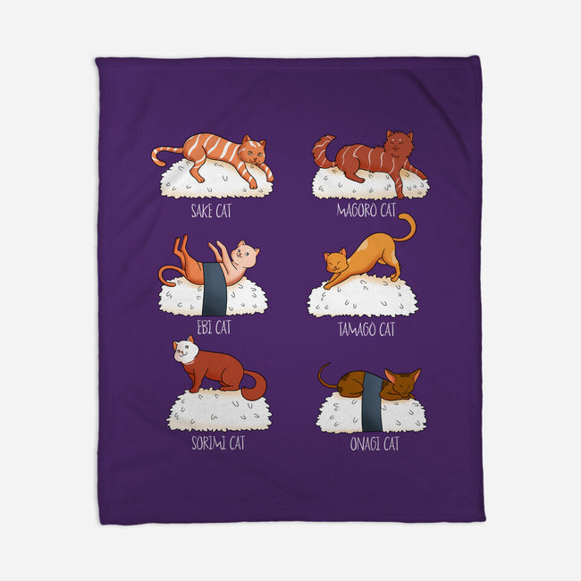 Sushi Cat-none fleece blanket-FunkVampire