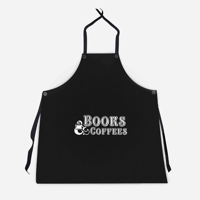 Books And Coffees-unisex kitchen apron-DrMonekers