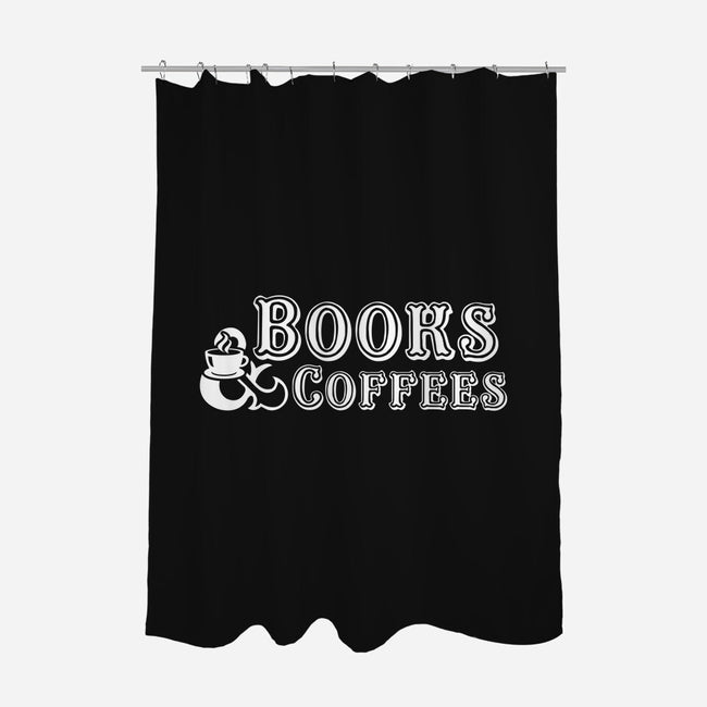 Books And Coffees-none polyester shower curtain-DrMonekers