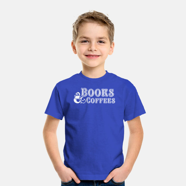 Books And Coffees-youth basic tee-DrMonekers