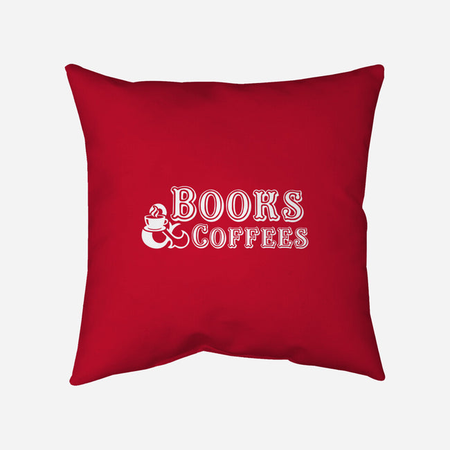 Books And Coffees-none removable cover w insert throw pillow-DrMonekers