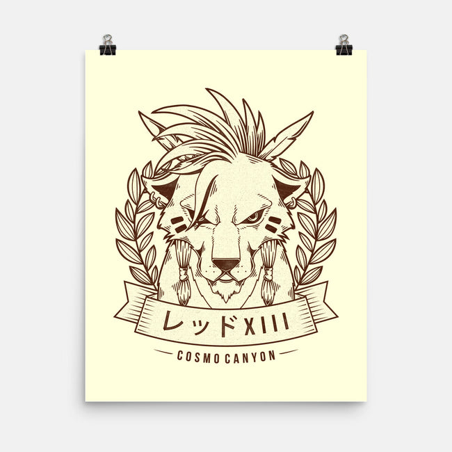Red XIII Cosmo Canyon-none matte poster-Alundrart
