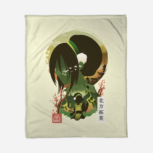 Ukiyo E Earthbender-none fleece blanket-dandingeroz