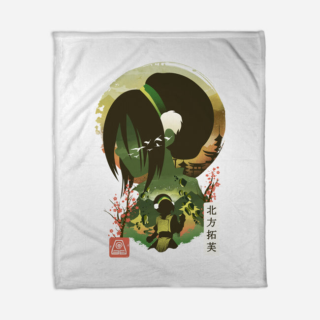 Ukiyo E Earthbender-none fleece blanket-dandingeroz
