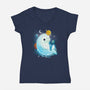Cosmic Beluga-womens v-neck tee-Vallina84